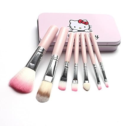 GLAMOUROUI Hello Kitty Makeup Brush Set (Multicolor, Pack of 7 Pieces)