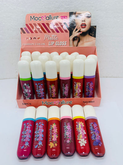 MOC ALLURE  Matte Lip Gloss Set 6 Colors Liquid Lipstick 24 Hour Long Lasting Waterproof Girls Lips Makeup Wholesale